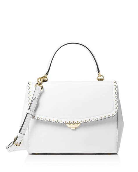 michael kors ava jewel satchel|Ava Medium Scalloped Leather Satchel .